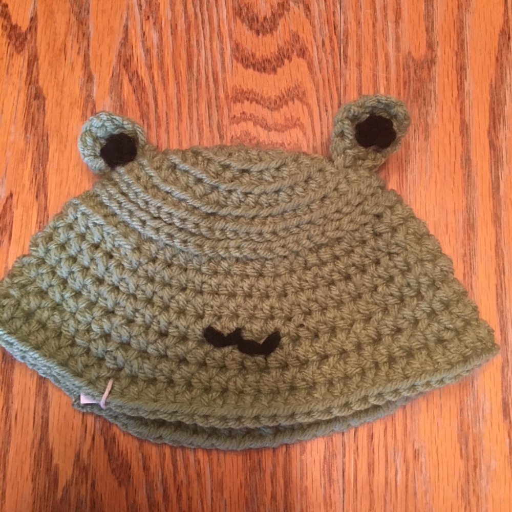 Frog Crochet Bucket Hat for Babies